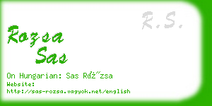 rozsa sas business card